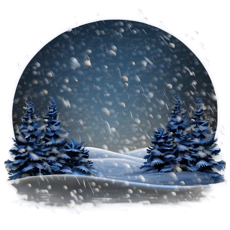 Winter Blizzard Scene Png Miq PNG