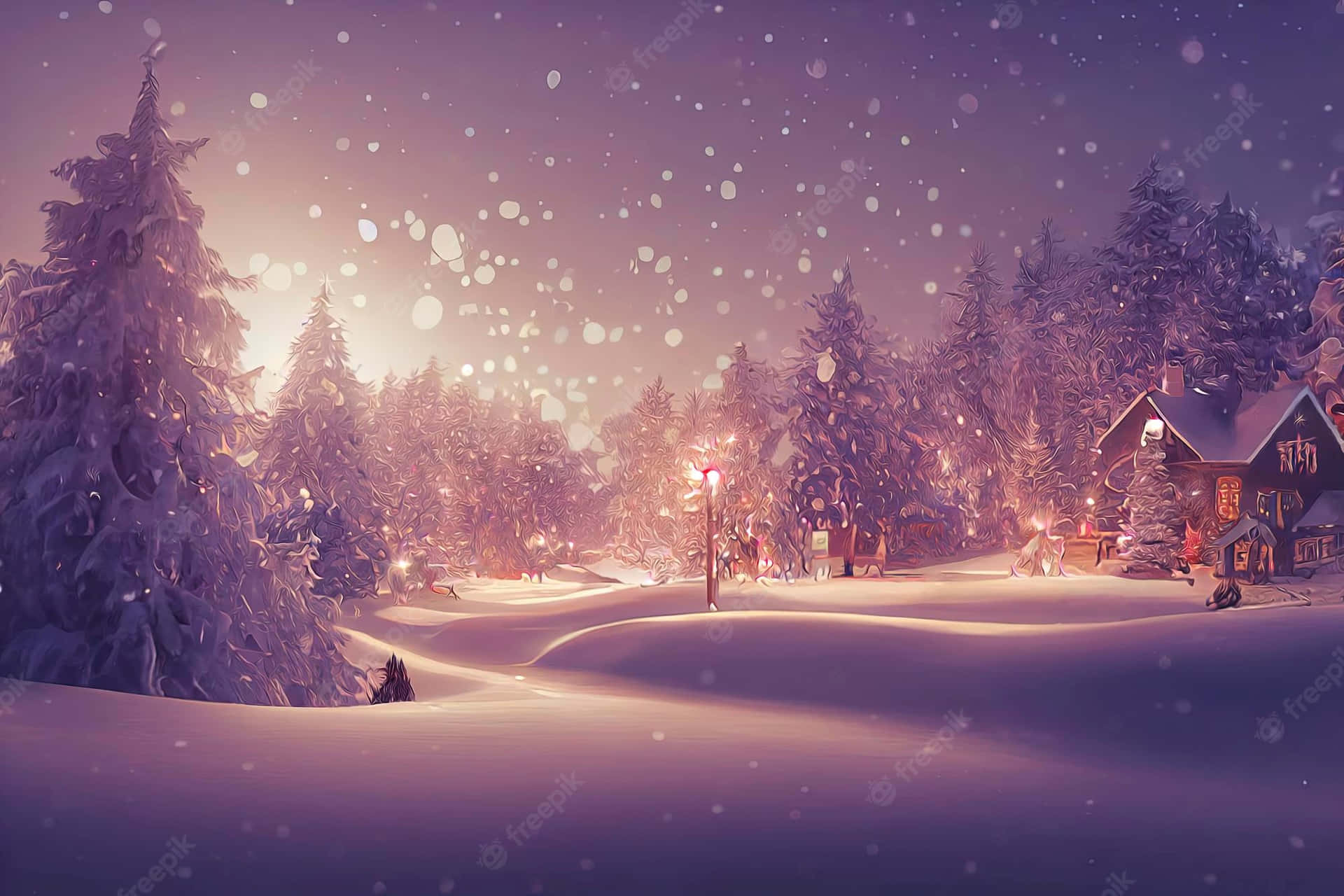 Winter Christmas Snow Desktop Wallpaper