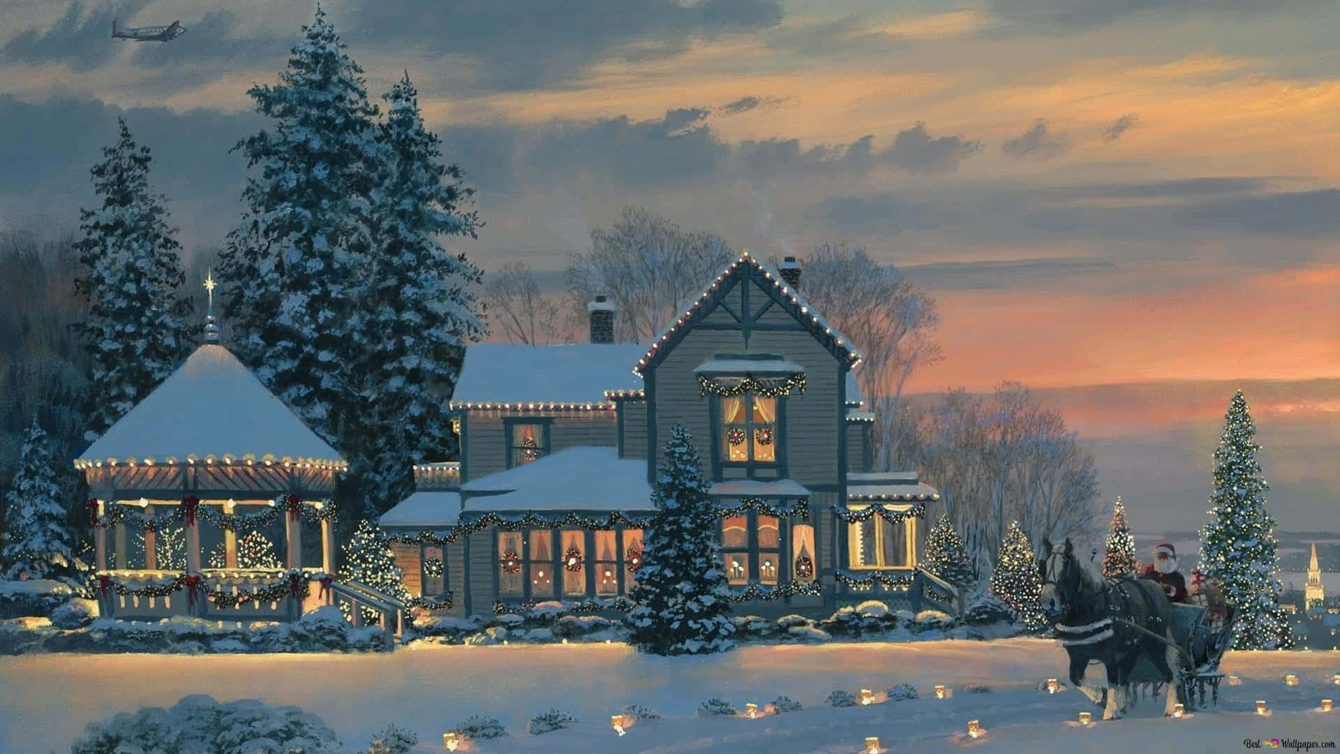 Embrace the magic of Winter and Christmas Wallpaper