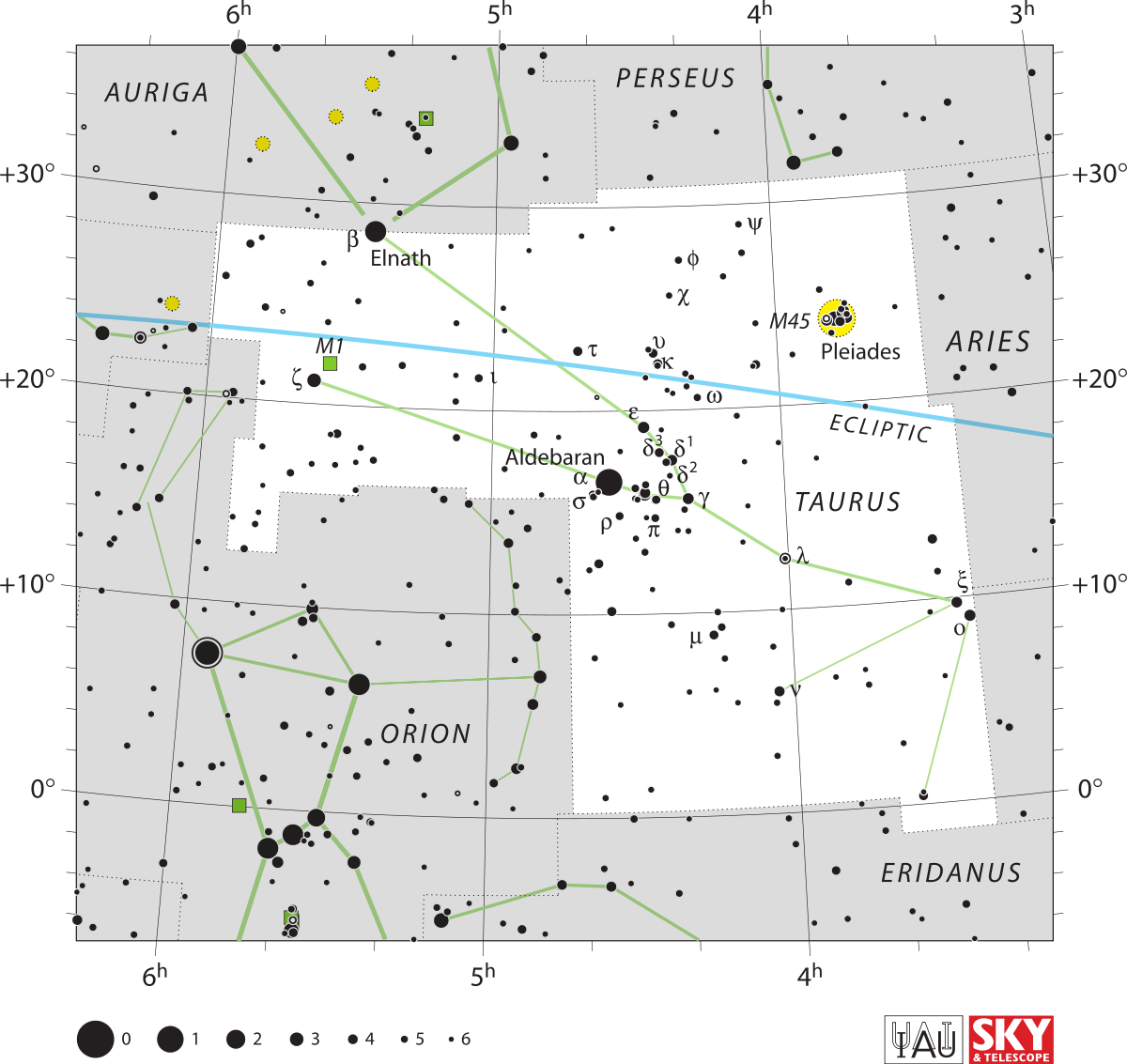 Winter Constellations Star Map PNG