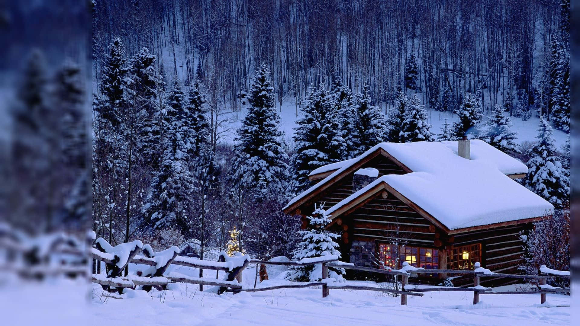 Serene Winter Wonderland Desktop Background