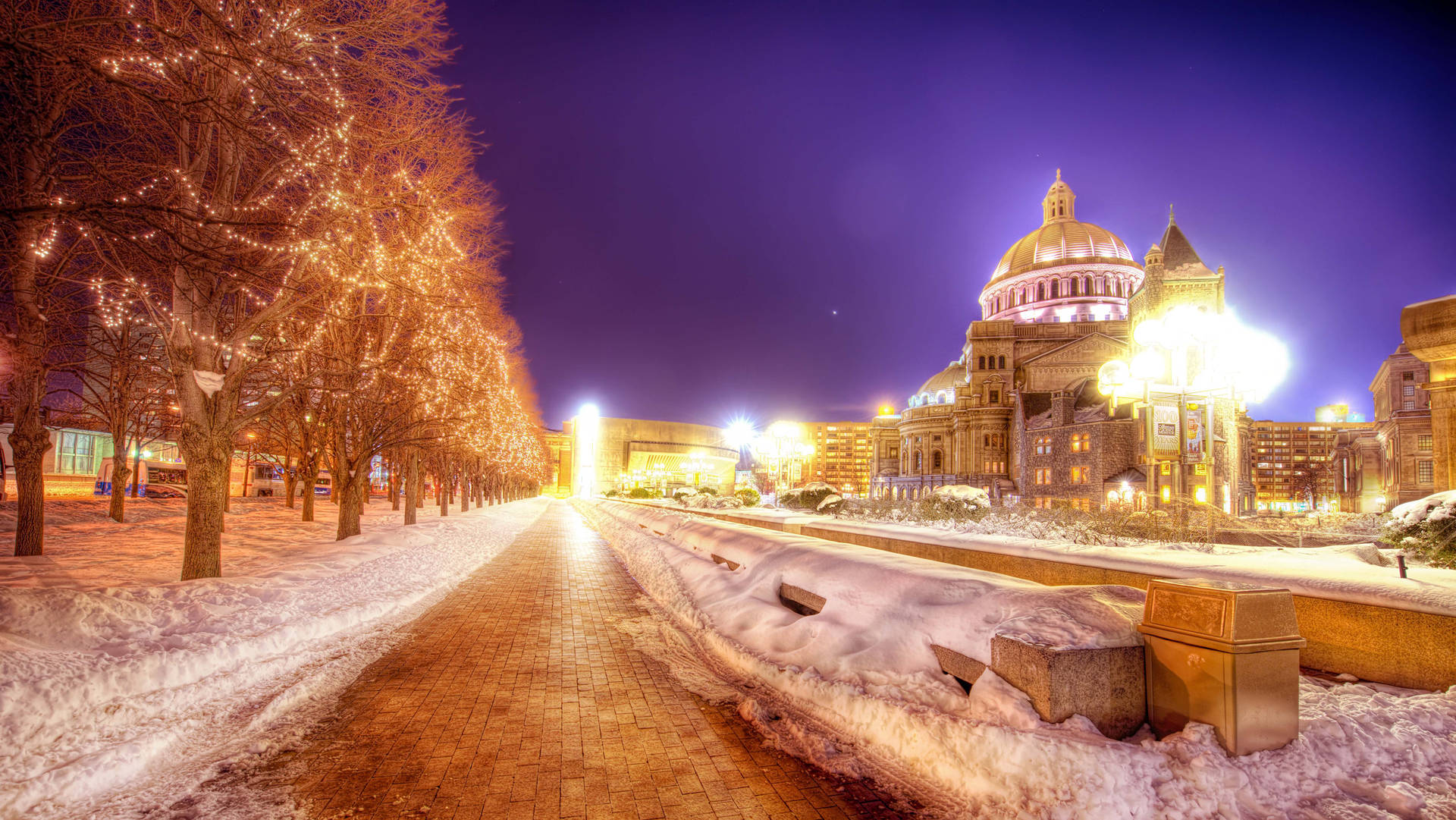 Winter_ Evening_ At_ The_ Capitol_ Building Wallpaper