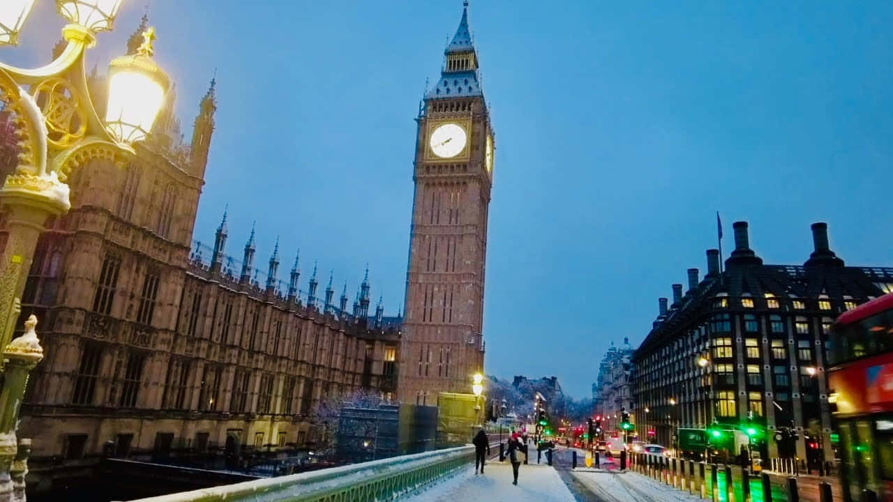 Winter Evening Big Ben London Wallpaper