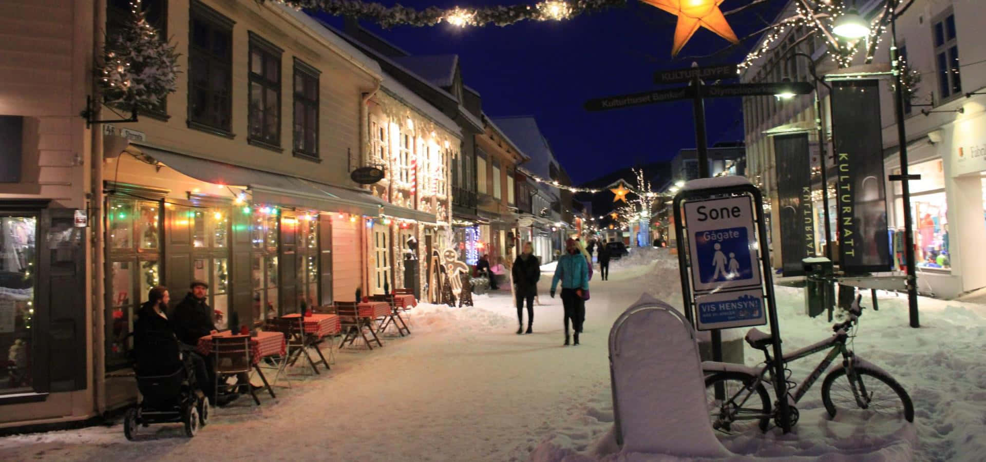 Winter_ Evening_in_ Lillehammer Wallpaper
