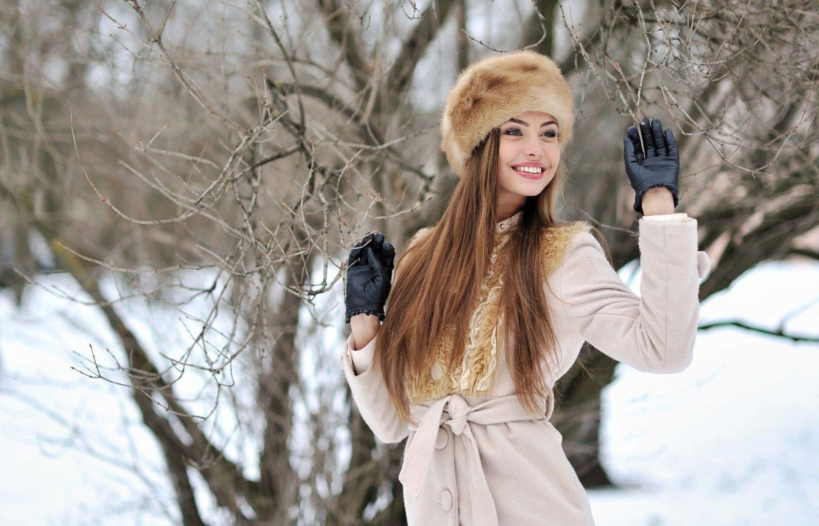 Embrace the Cold in Style: Winter Fashion Inspiration Wallpaper