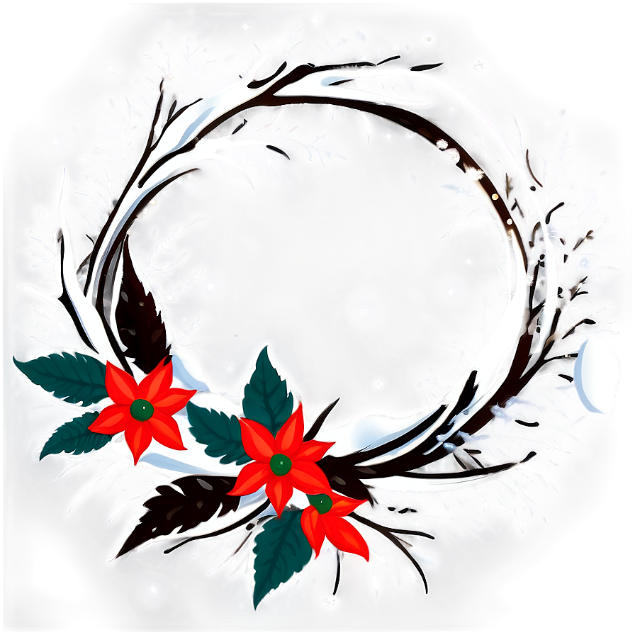 Winter Flower Circle Png Reo PNG