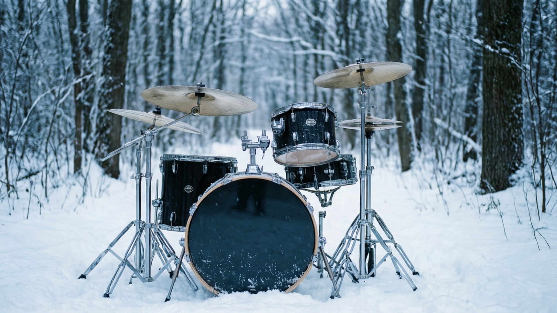 Winter Forest Drums Bakgrunner