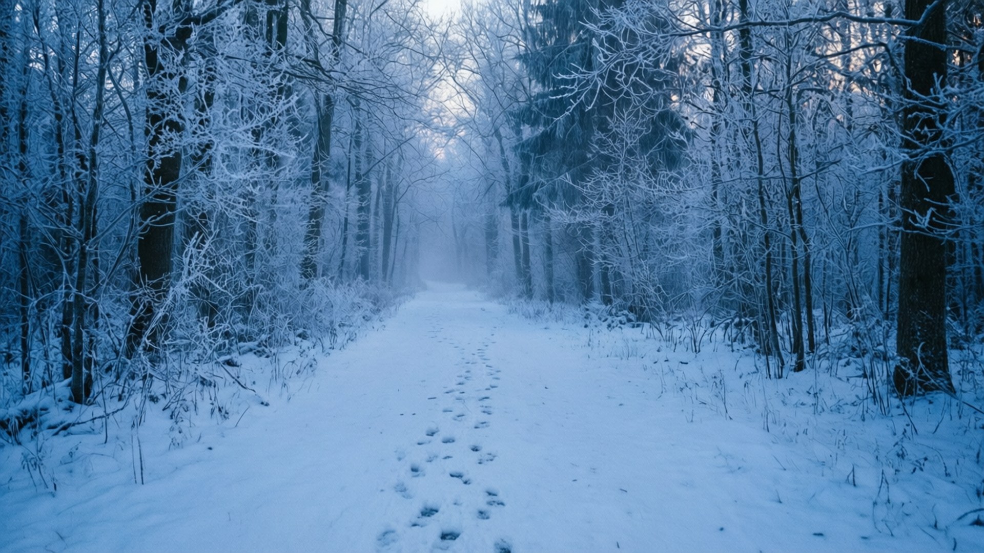 Talvinen metsäpolku Taustakuvat