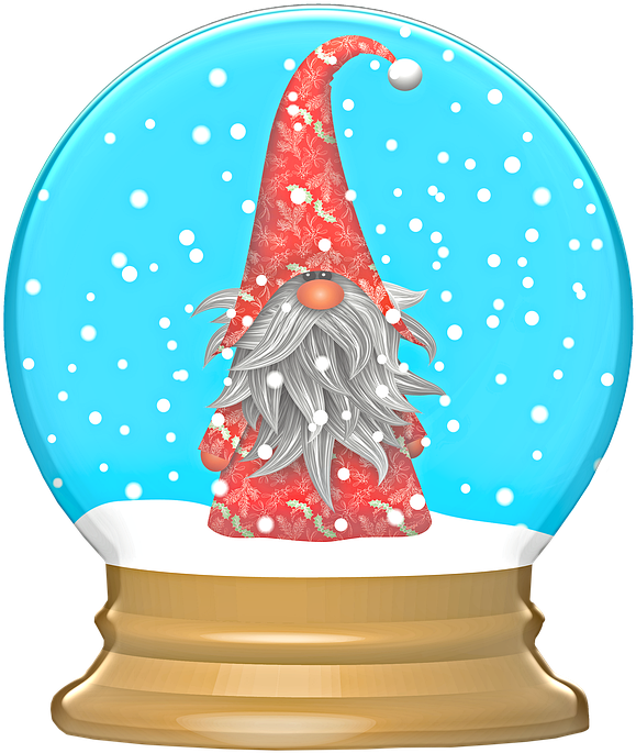 Download Winter Gnome Snow Globe.png | Wallpapers.com