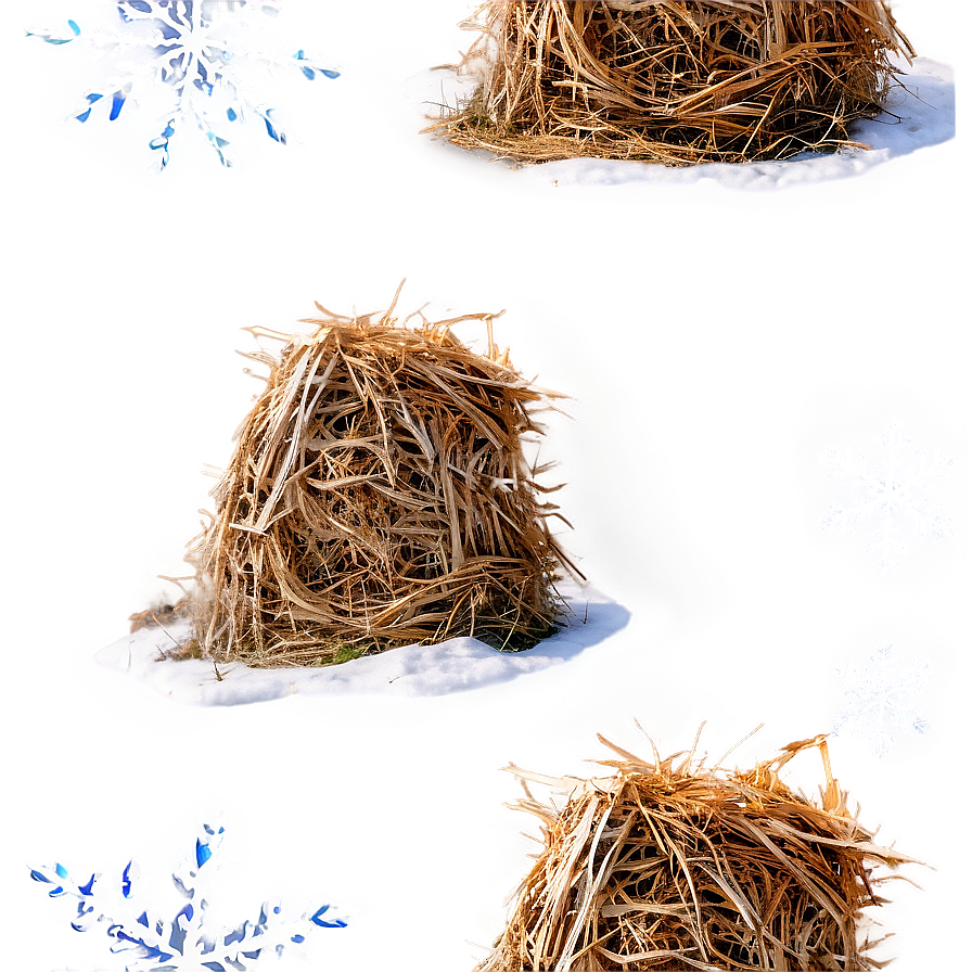Winter Hay Stack Png 06122024 PNG