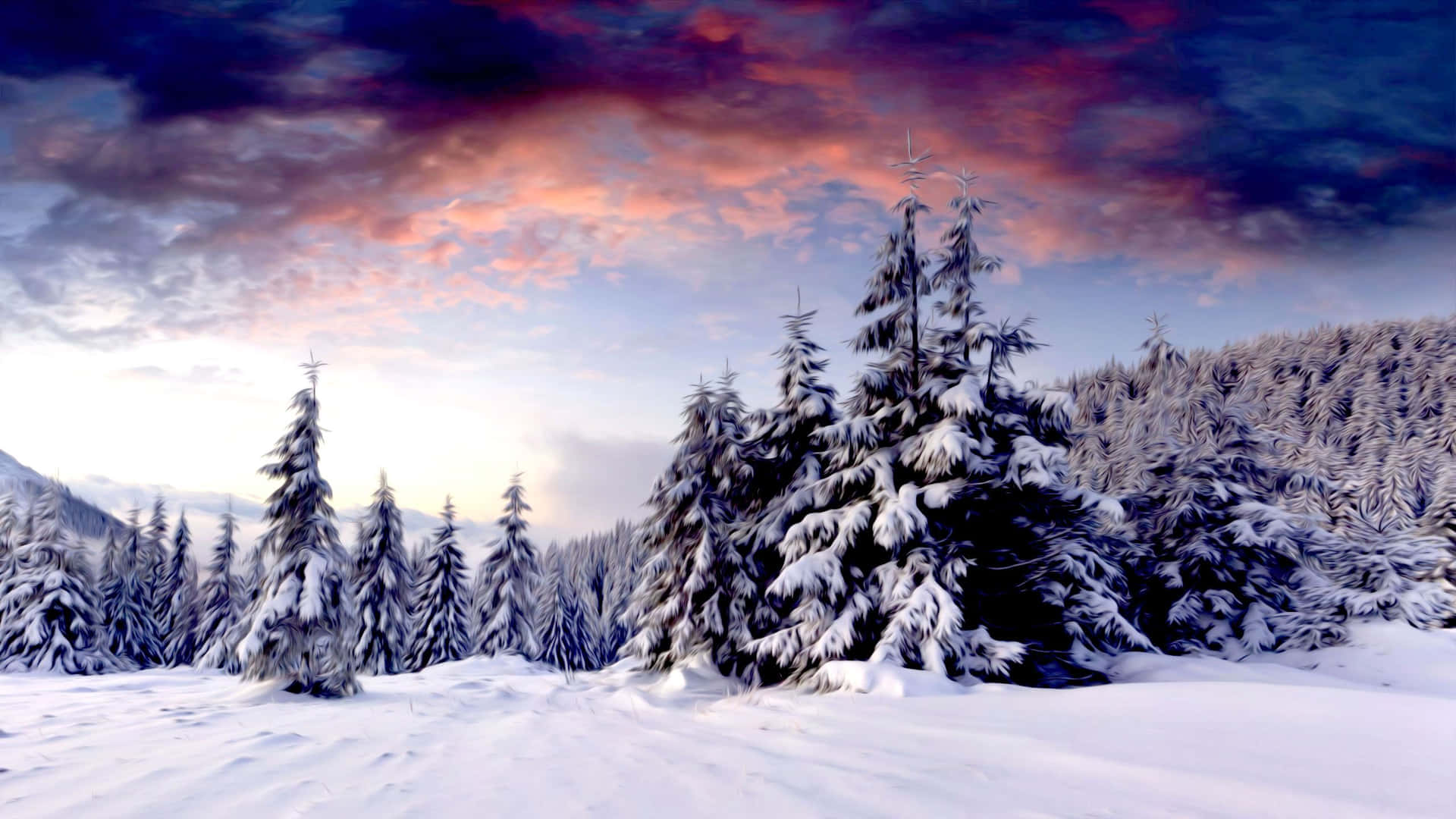 Stunning Winter Landscape Wallpaper