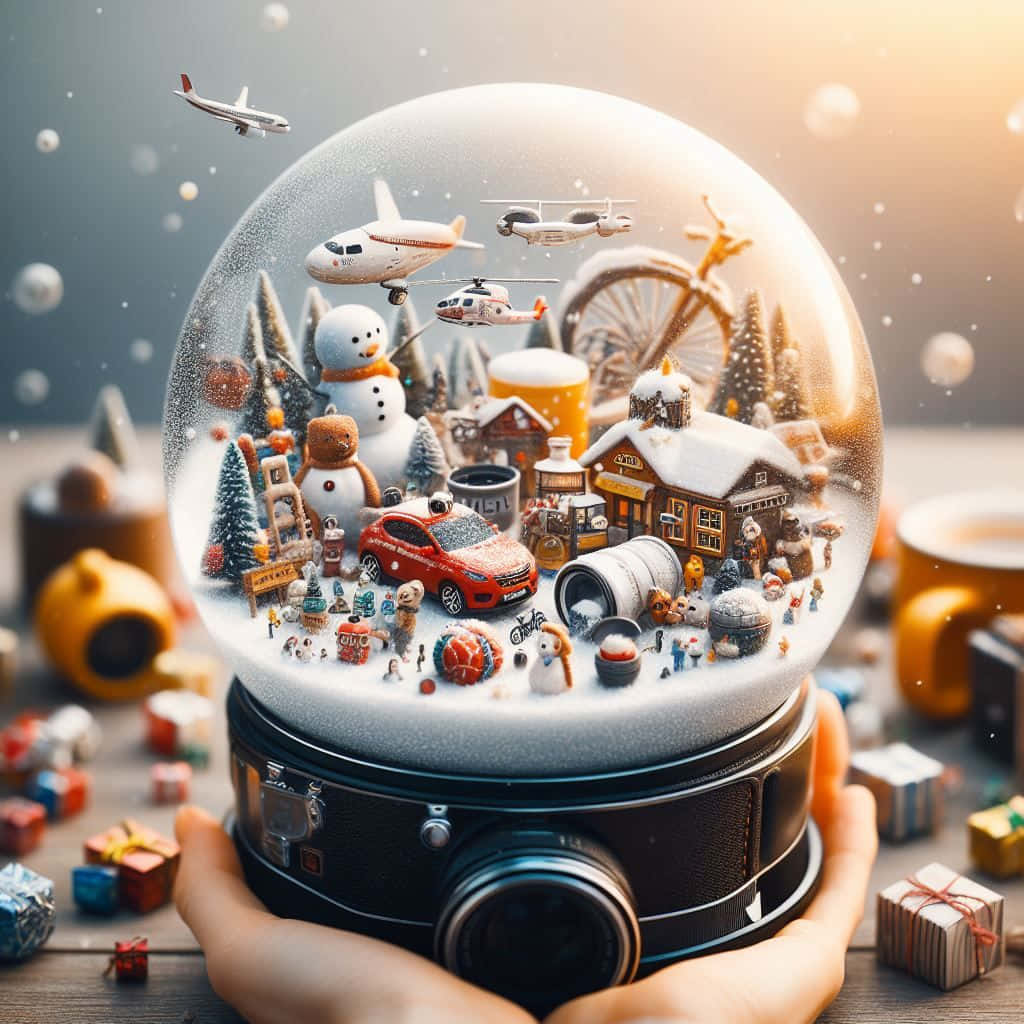 Globo De Nieve De Vacaciones De Invierno Fondo de pantalla