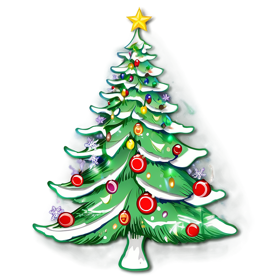 Winter Holiday Tree Outline Png Jpl PNG