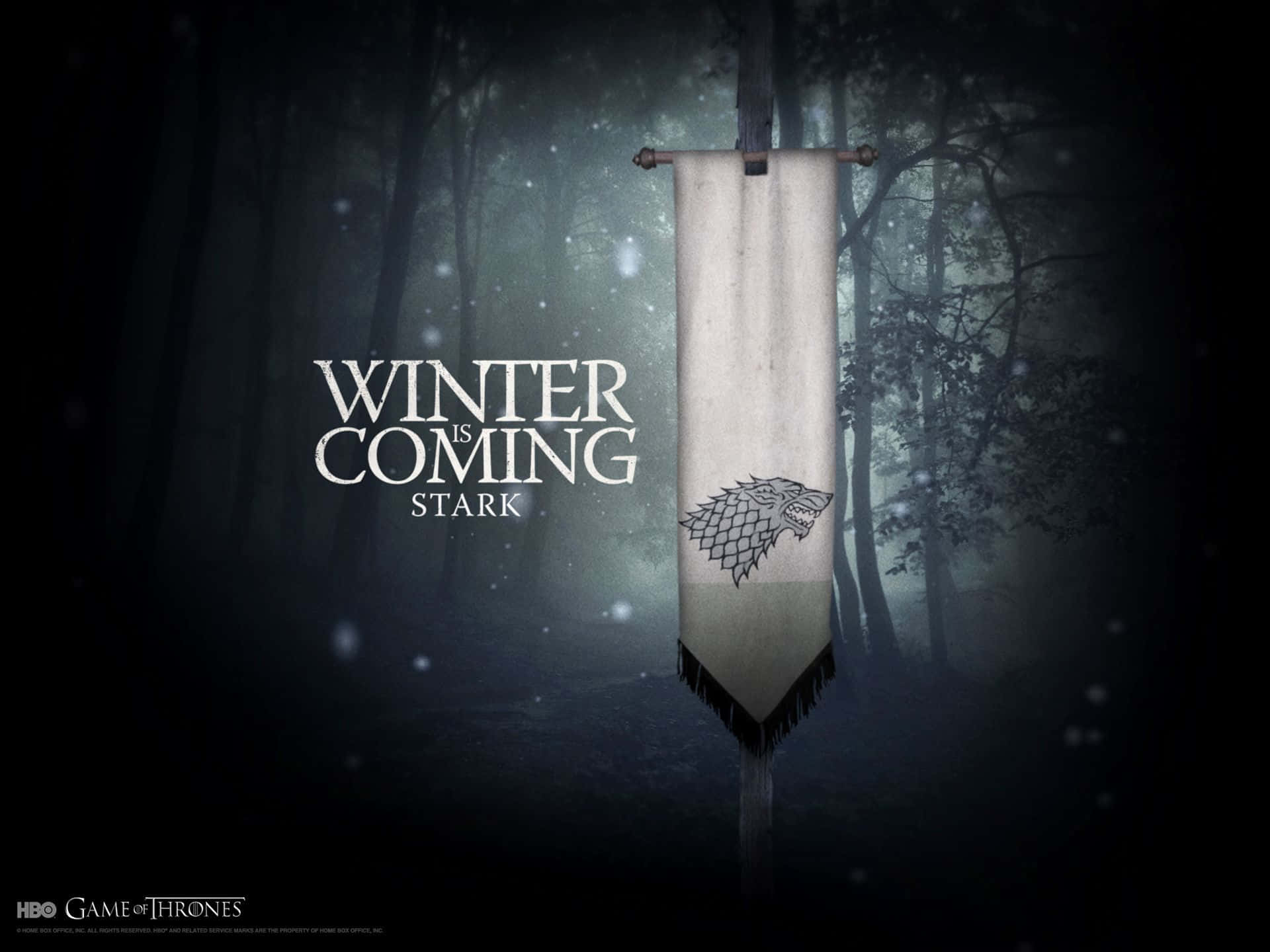 Winter Is Coming Stark Banners Wallpaper