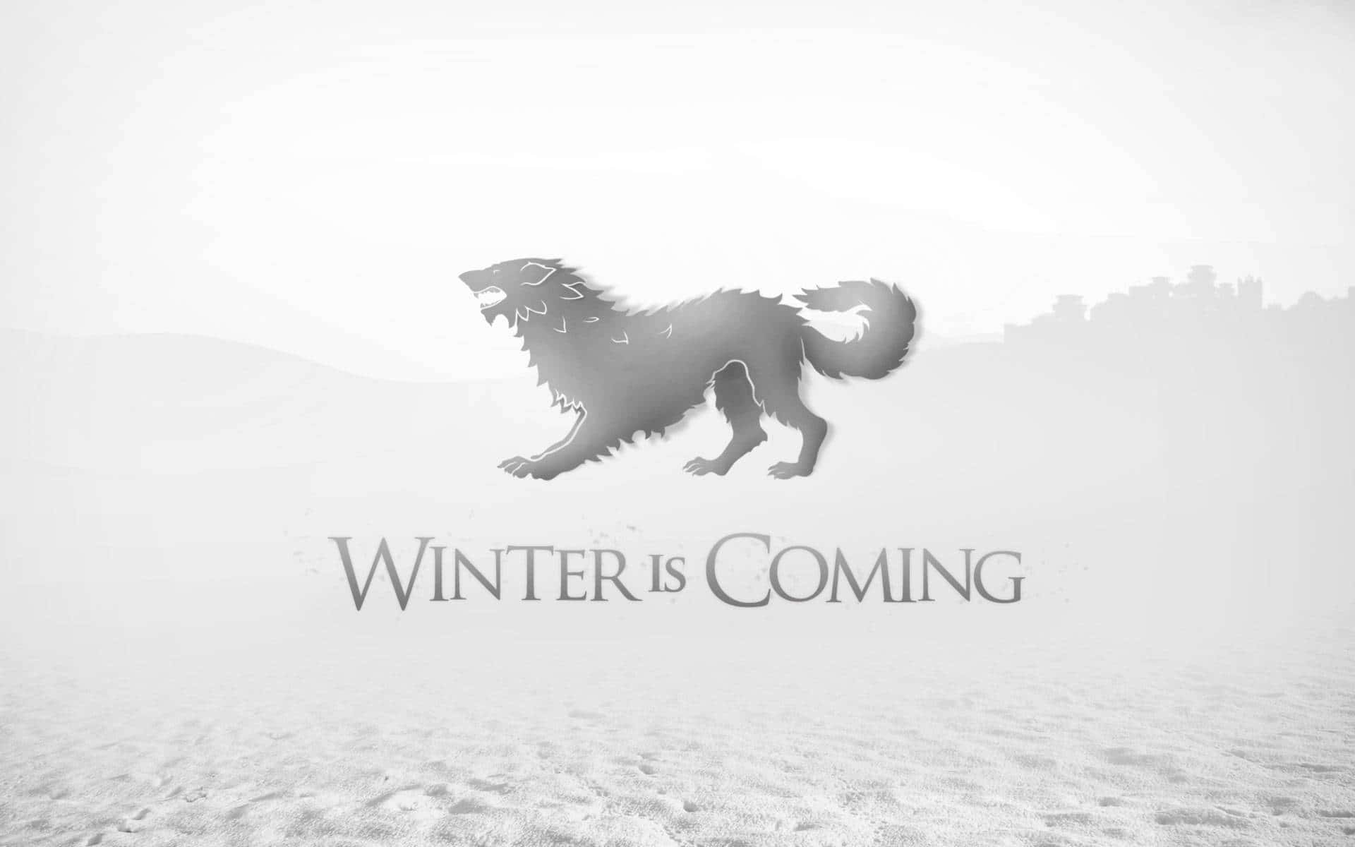 Winter Is Coming Wolf Stark Logo Wallpaper