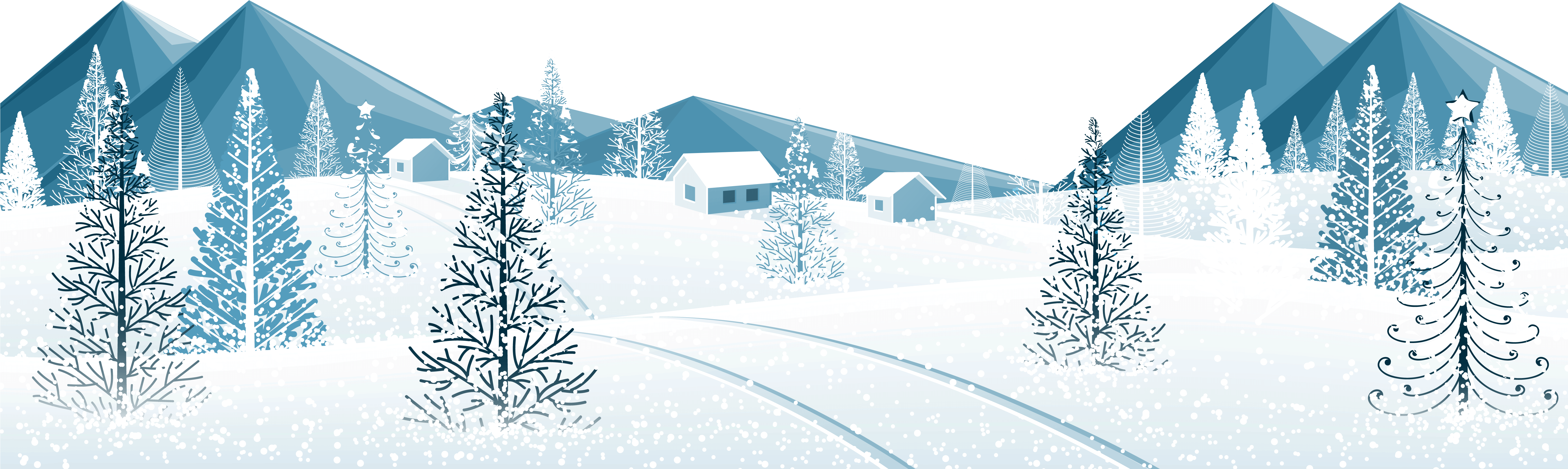 Winter Landscape Panorama PNG