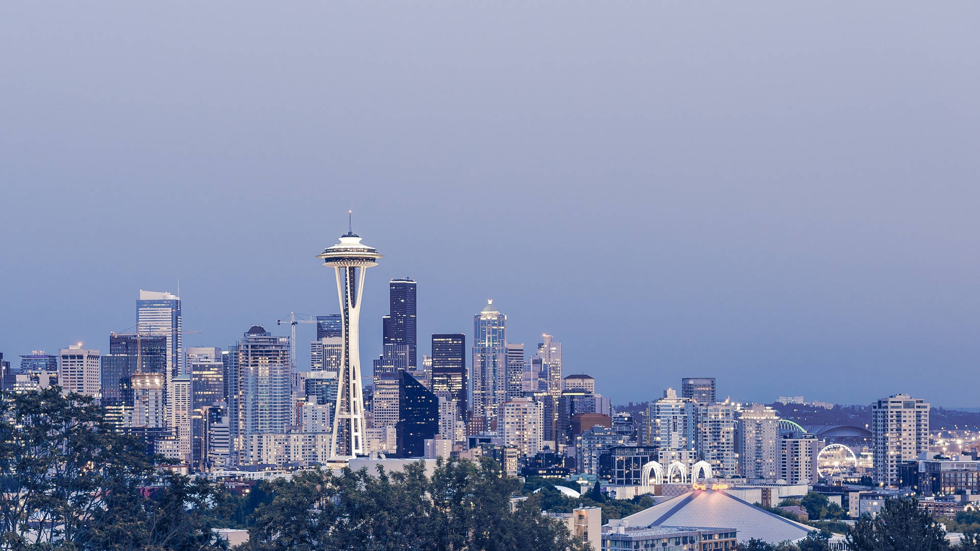 Winter-like Beautiful Seattle Skyline Wallpaper