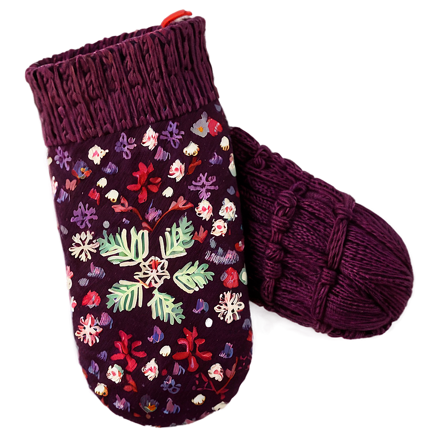Winter Mittens Pair Png Wsa PNG