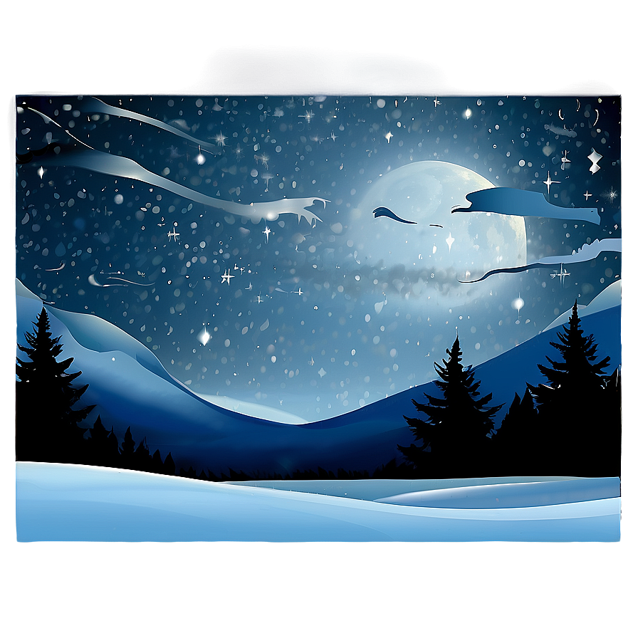 Winter Night Sky Png Cuq PNG