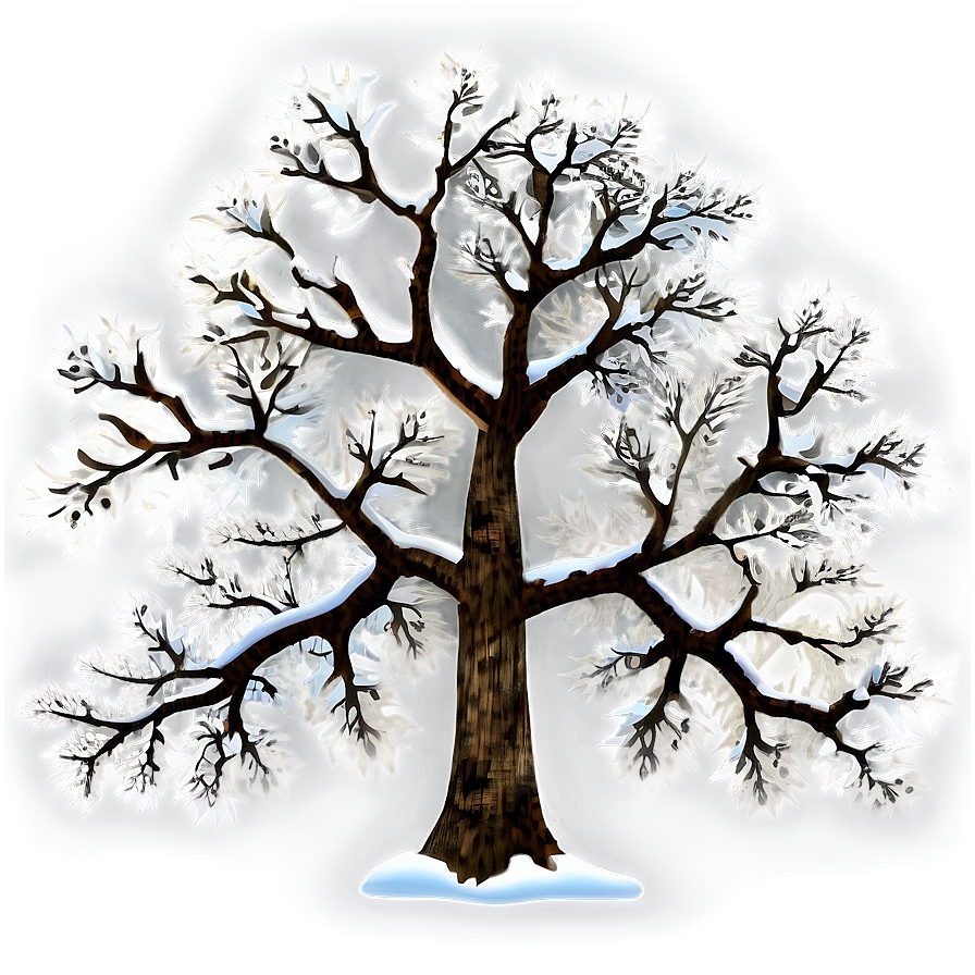 Winter Oak Scene Png Iod PNG