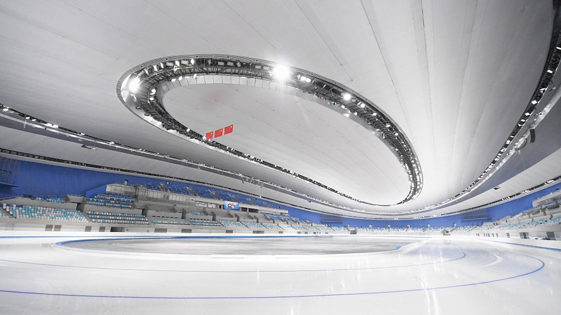Winter Olympics Stadium Interior Wallpaper