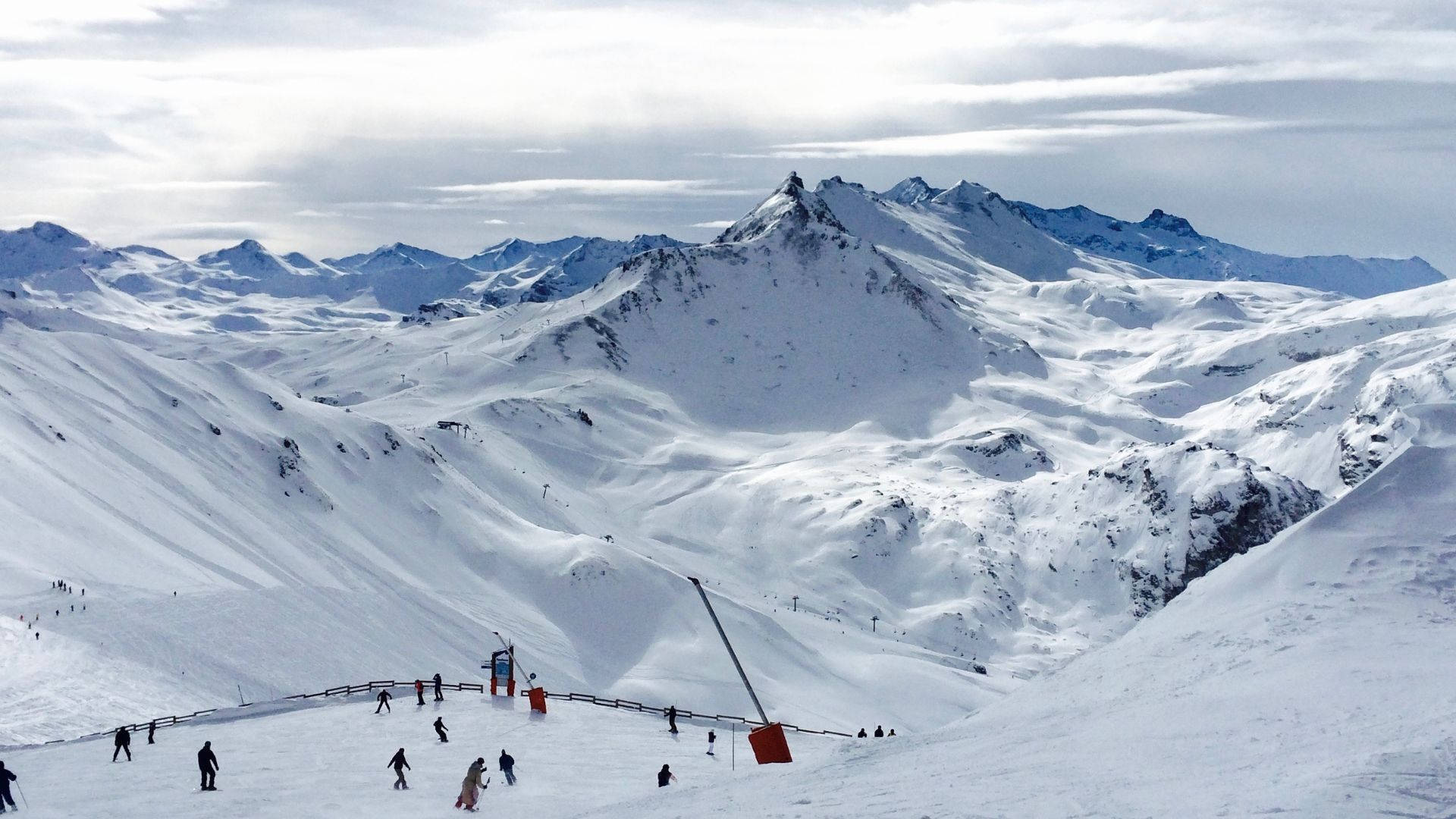 Pistade Esquí Del Parque De Invierno. Fondo de pantalla