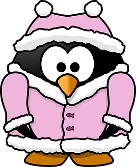 Winter Penguin Cartoon PNG