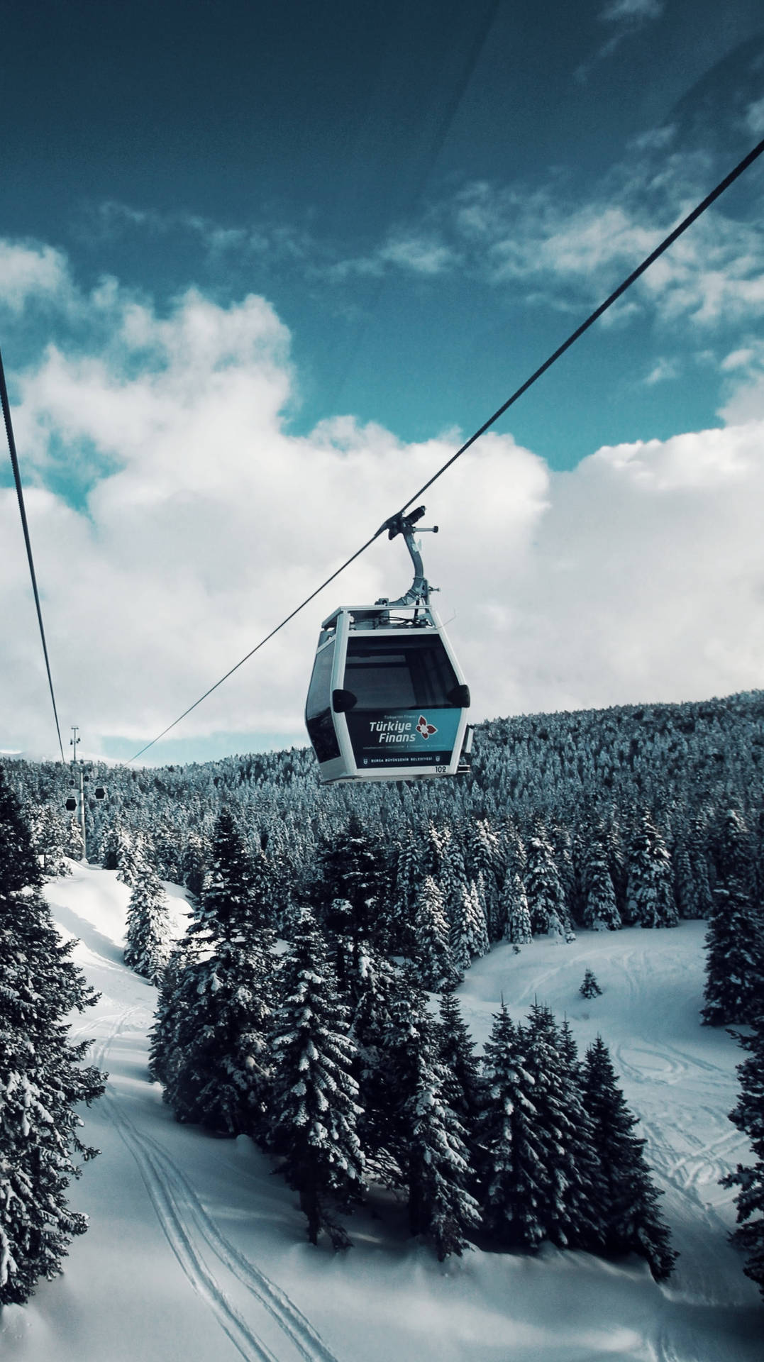 Winter Phone Turkey Cable Car