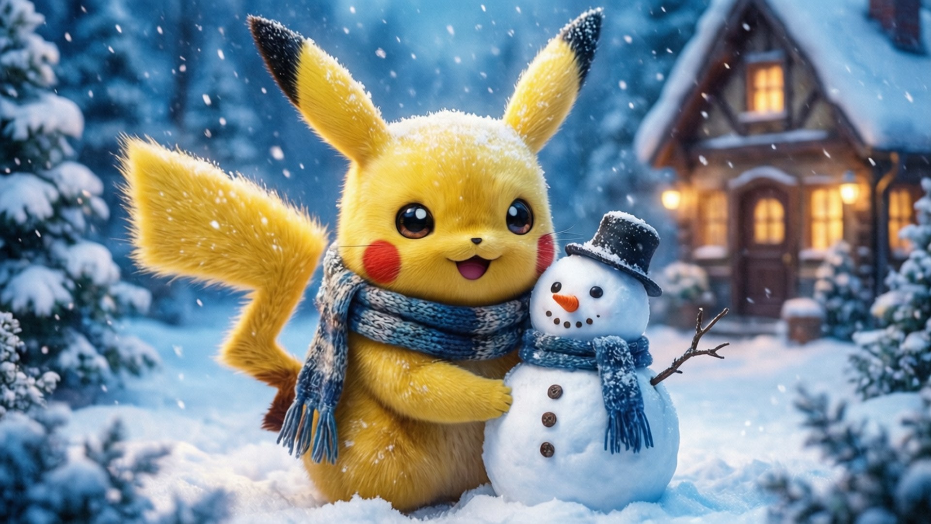 Pikachu Invernale Sfondi