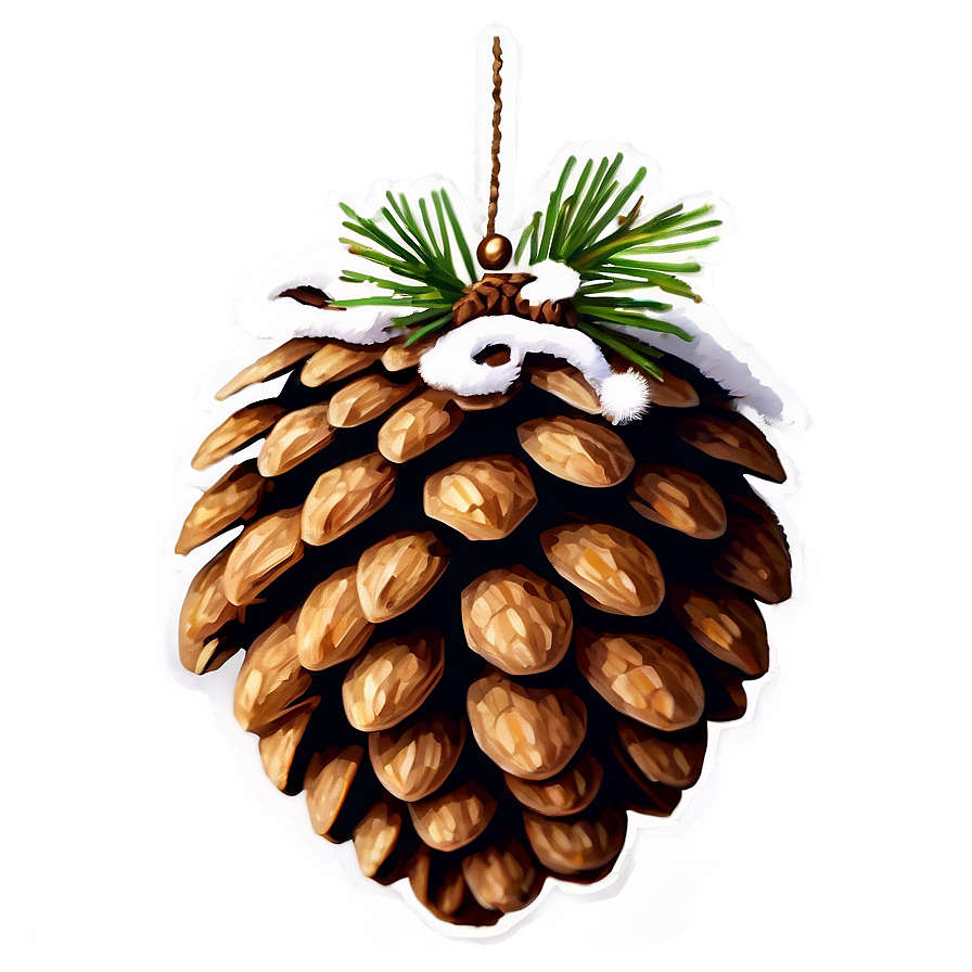 Winter Pinecone Decoration Png Ncn PNG