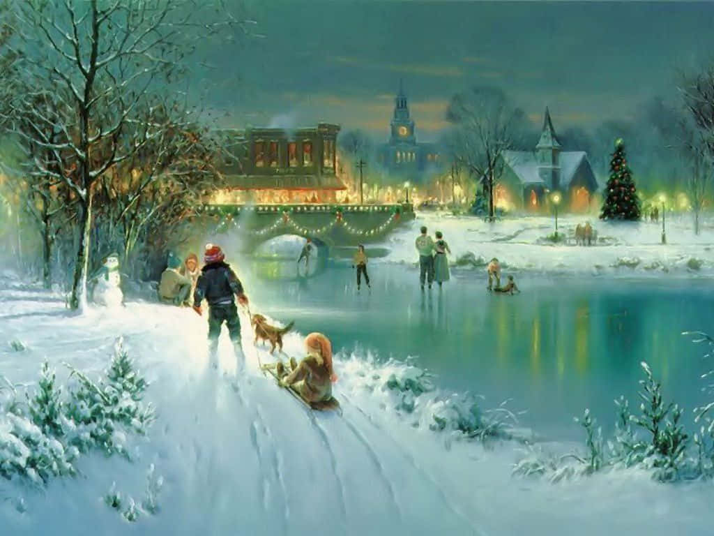 "A peaceful winter wonderland."