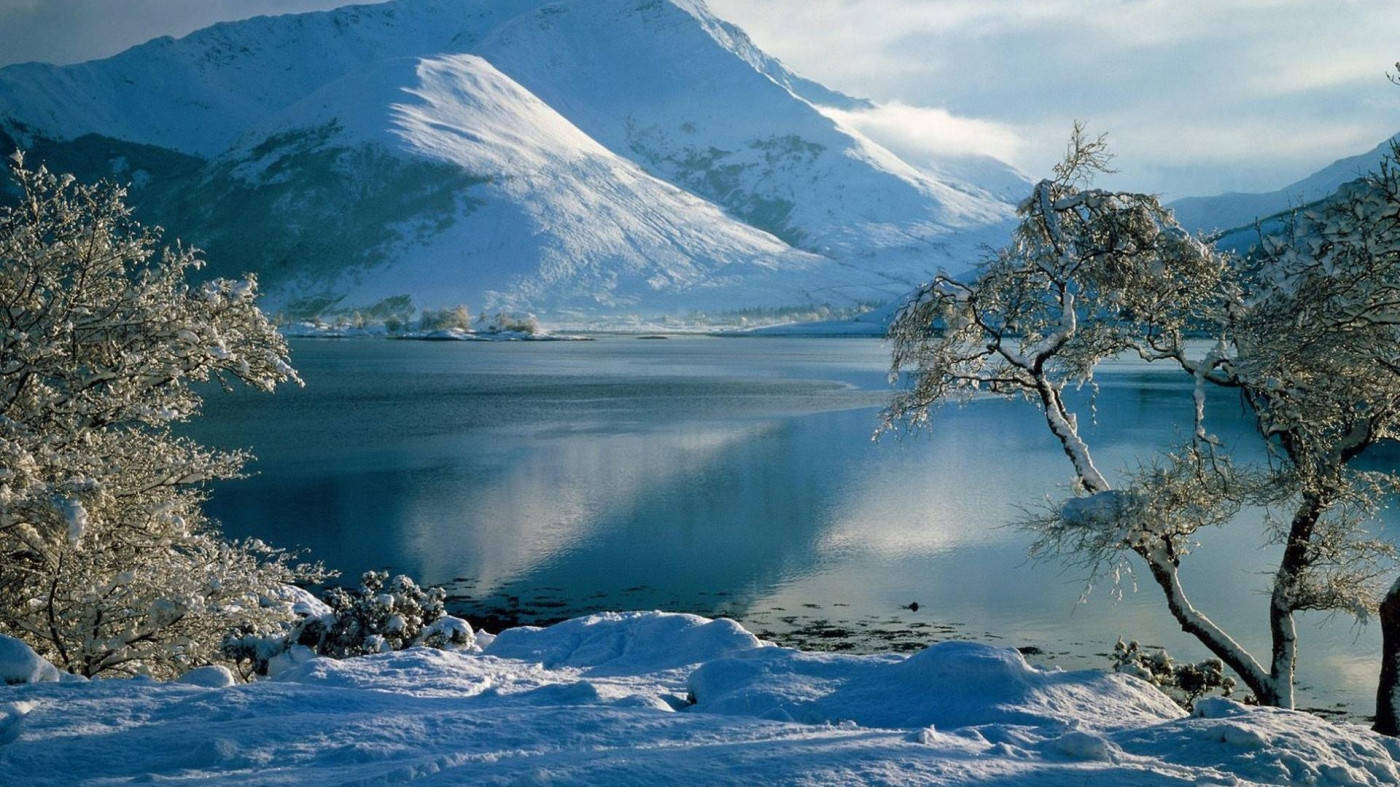 Winter Scene Calm Landscape Wallpaper