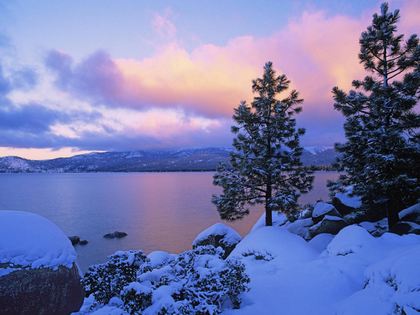 Winter Scene Lake Tahoe Wallpaper
