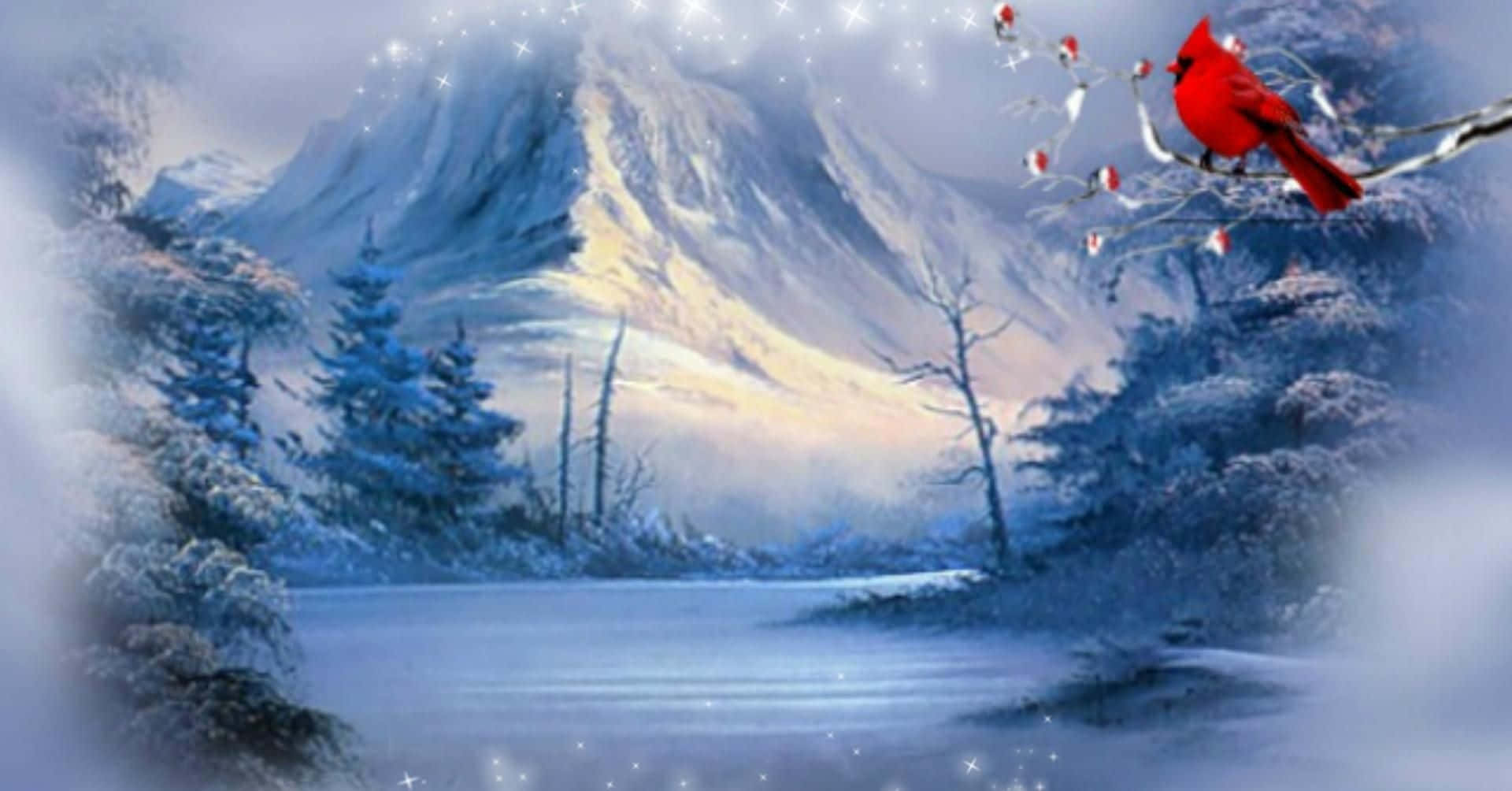 Morgen i Winter Alps Wallpaper