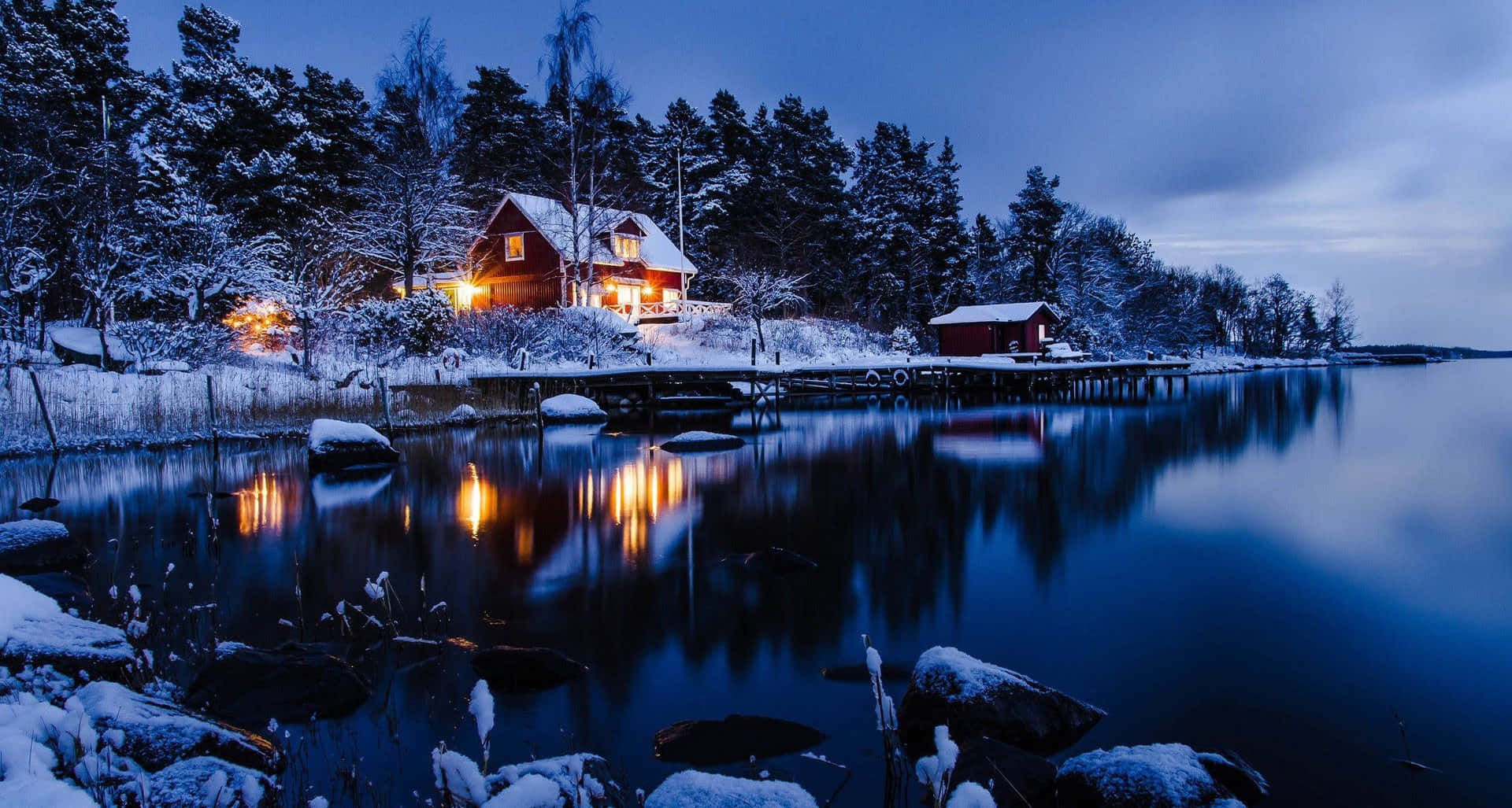 Breathtaking Winter Scenery Desktop Wallpaper