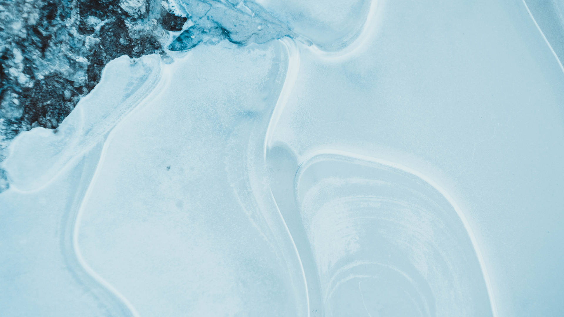 Winter Snow Blue Abstract Wallpaper