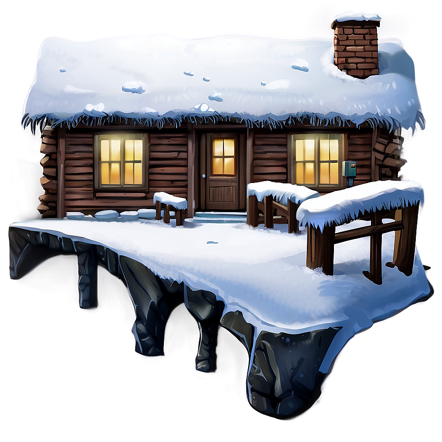 Winter Snow Cottage Png 78 PNG