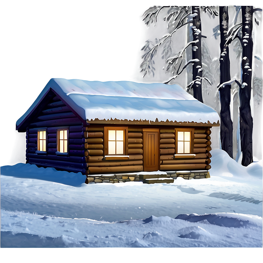 Winter Snow Cottage Png Ood PNG