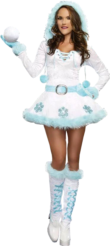 Winter Snow Queen Costume PNG