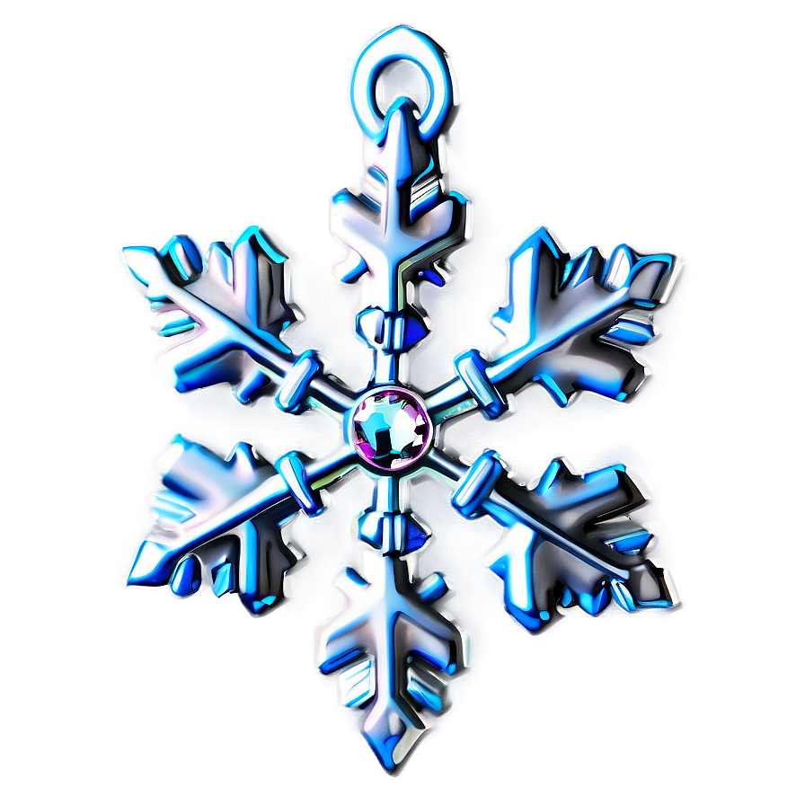 Winter Snowflake Charm Png 06262024 PNG