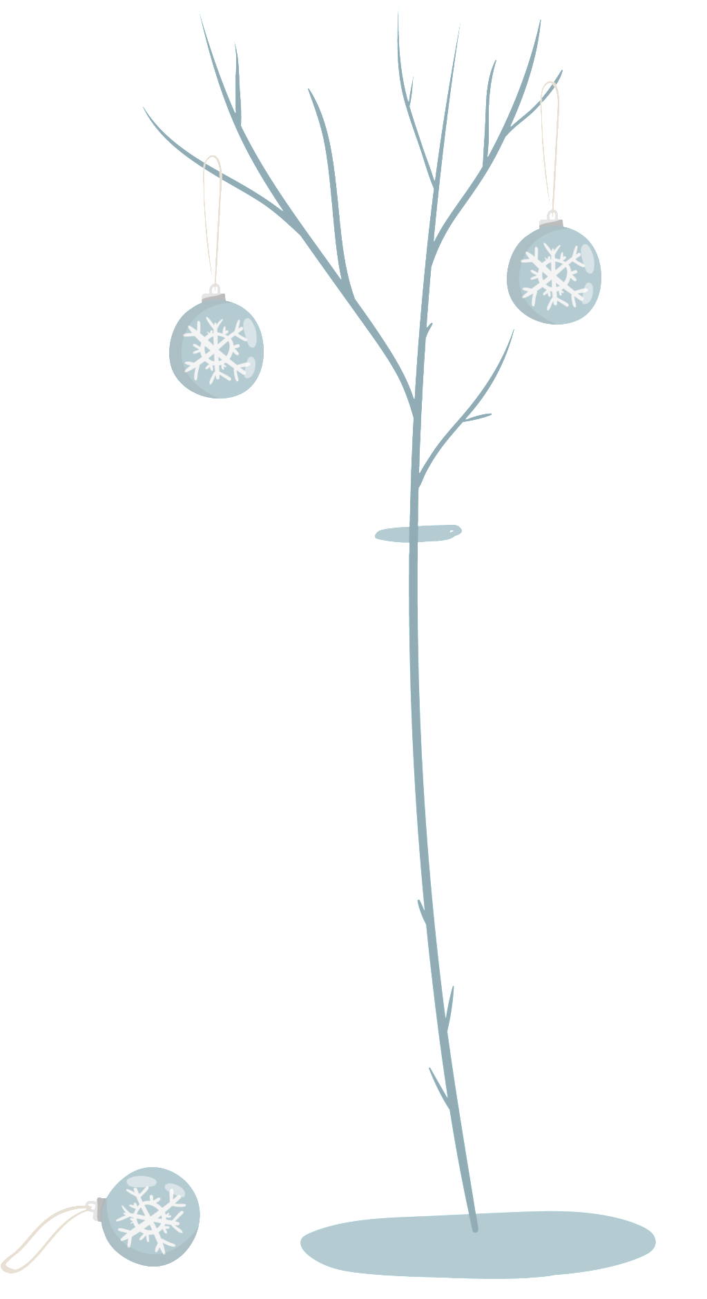 Winter Snowflake Decorationin Vase PNG