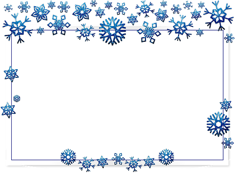 Winter Snowflake Frame PNG