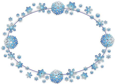 Winter Snowflake Frame PNG