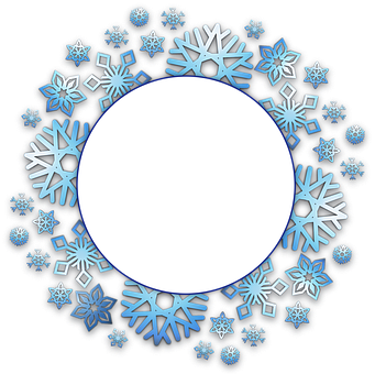 Winter Snowflake Frame PNG