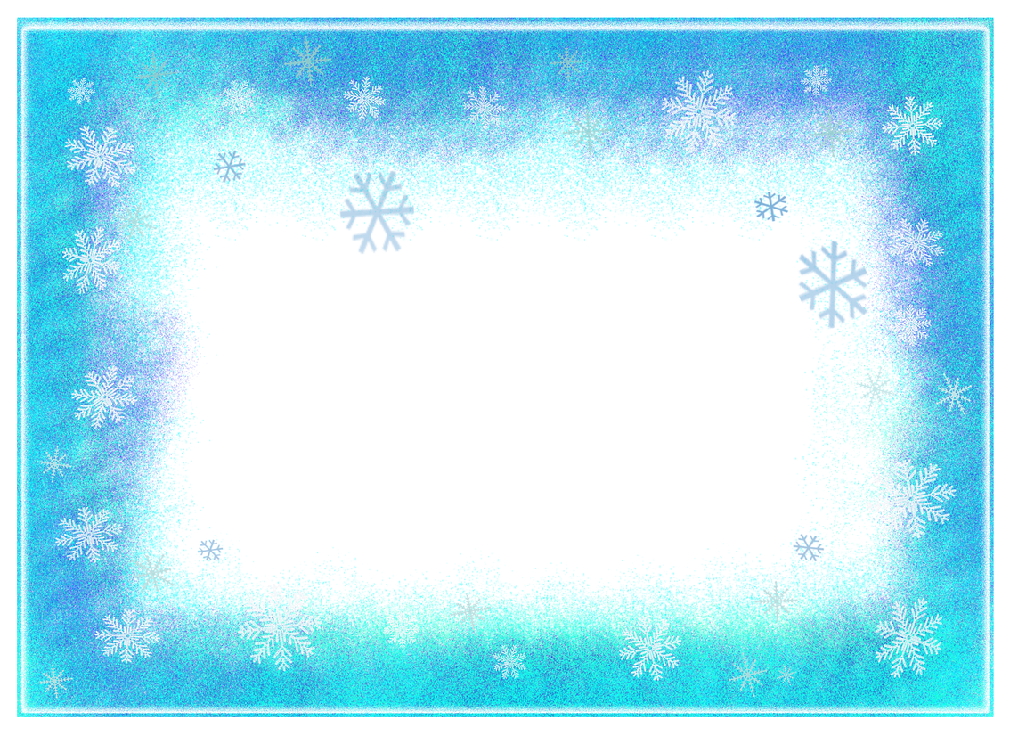 Winter Snowflake Frame Background PNG