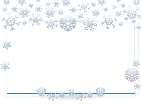 Winter Snowflake Frame PNG