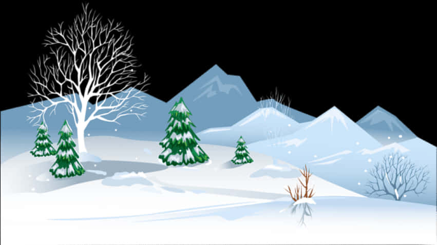 Winter_ Snowscape_with_ Trees_and_ Mountains.jpg PNG