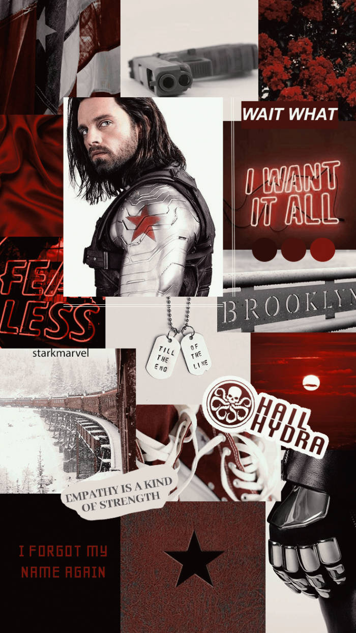 Winter Soldier Collage Marvel Aesthetic Wallpaper