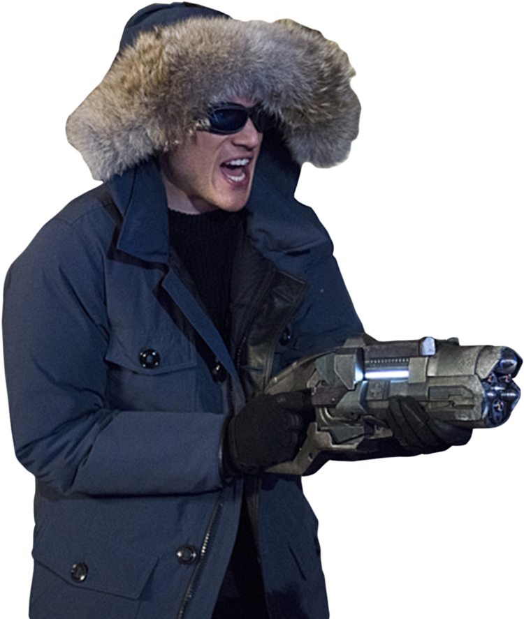 Winter Soldier Costume With Gun PNG