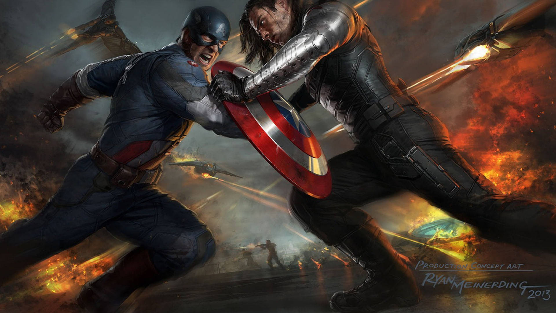 Winter Soldier Fight Captain America Wallpaper